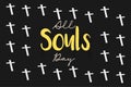 All Souls Day with cross christian sign patternÃÂ  background Royalty Free Stock Photo